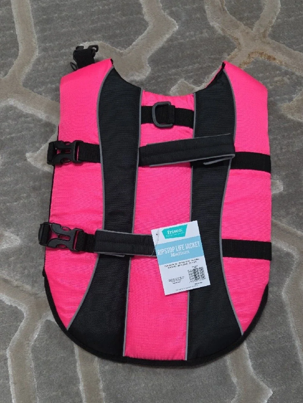 Frisco Pink Ripstop Dog Life Jacket - Medium